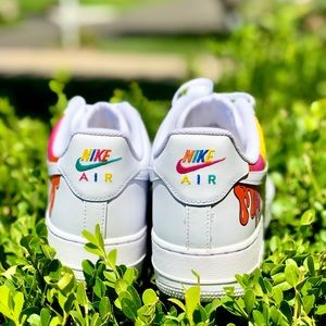Custom painted “Rainbow Drip” Nike Air Force 1s